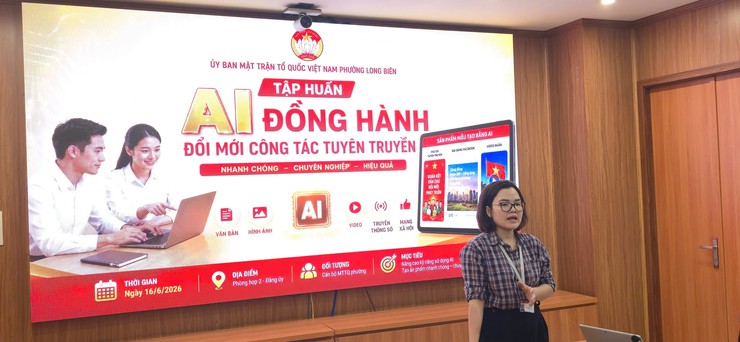 Uỷ ban MTTQ Việt Nam phường Long Biên tổ chức tập huấn ứng dụng trí tuệ nhận tạo (AI) trong công tác truyền thông, tuyên truyền- Ảnh 1.