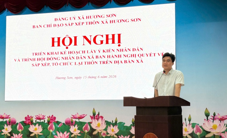 Hương Sơn triển khai lấy ý kiến Nhân dân về sắp xếp, tổ chức lại thôn- Ảnh 4.