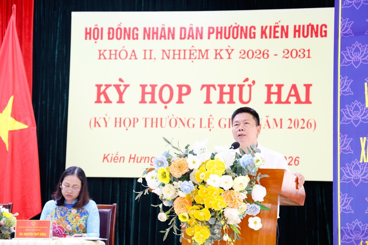 HĐND phường Kiến Hưng tổ chức kỳ họp thứ II: Thẳng thắn chất vấn, hành động vì dân sinh- Ảnh 1.