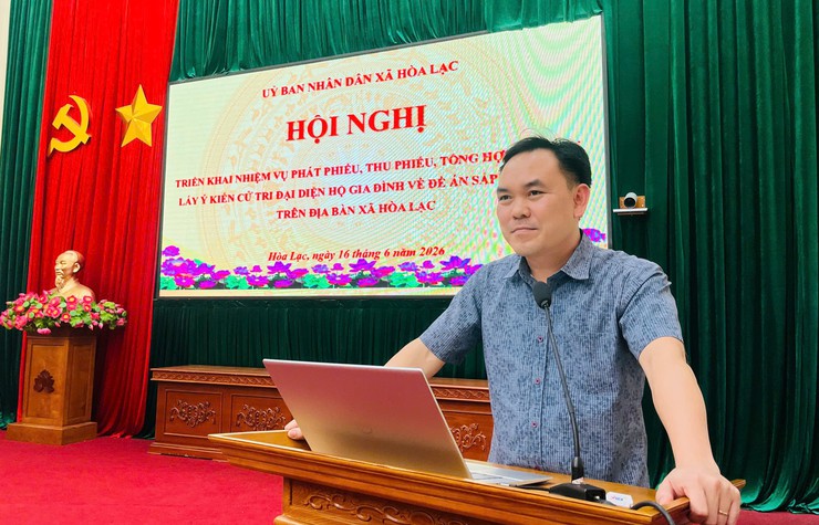 Xã Hòa Lạc triển khai lấy ý kiến cử tri về Đề án sắp xếp lại thôn- Ảnh 6.