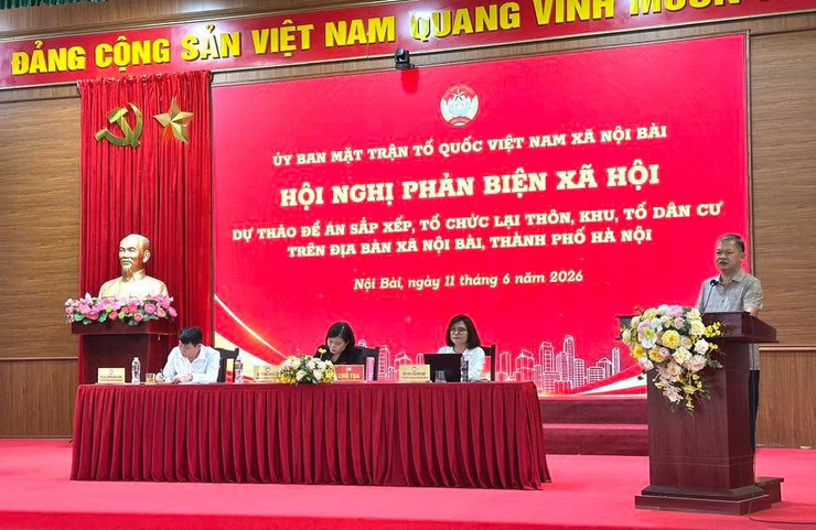 UB MTTQ VIỆT NAM XÃ NỘI BÀI PHẢN BIỆN DỰ THẢO ĐỀ ÁN SẮP XẾP, TỔ CHỨC LẠI THÔN/KHU/TỔ DÂN CƯ TRÊN ĐỊA BÀN XÃ- Ảnh 1.