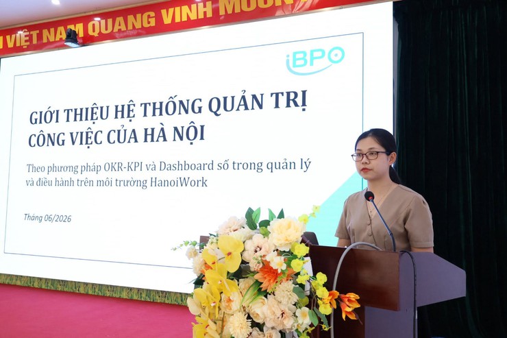 XÃ BA VÌ TỔ CHỨC TẬP HUẤN SỬ DỤNG HỆ THỐNG HANOIWORK GẮN VỚI ĐÁNH GIÁ HIỆU SUẤT CÔNG VIỆC THEO OKR/KPI- Ảnh 1.