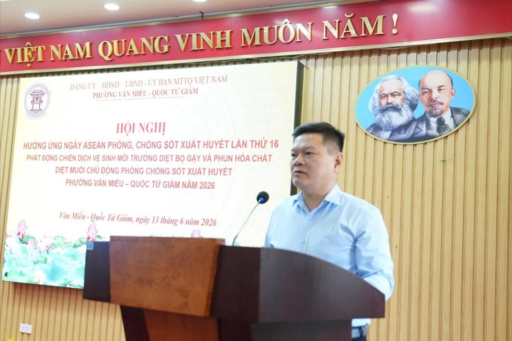 PHƯỜNG VĂN MIẾU - QUỐC TỬ GIÁM: TĂNG CƯỜNG CÁC BIỆN PHÁP CHỦ ĐỘNG PHÒNG, CHỐNG SỐT XUẤT HUYẾT- Ảnh 1.