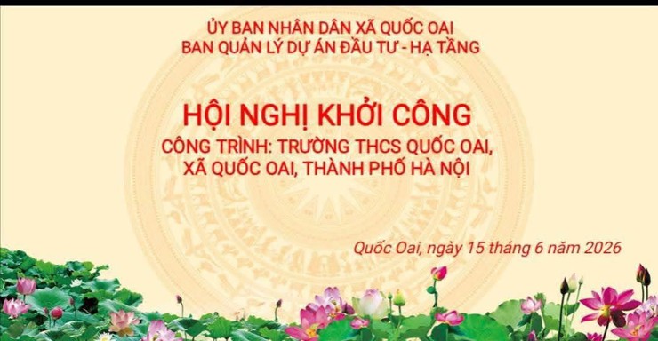 Khởi công xây dựng Trường THCS Quốc Oai- Ảnh 1.