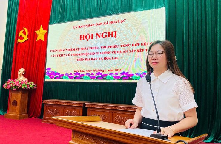 Xã Hòa Lạc triển khai lấy ý kiến cử tri về Đề án sắp xếp lại thôn- Ảnh 2.