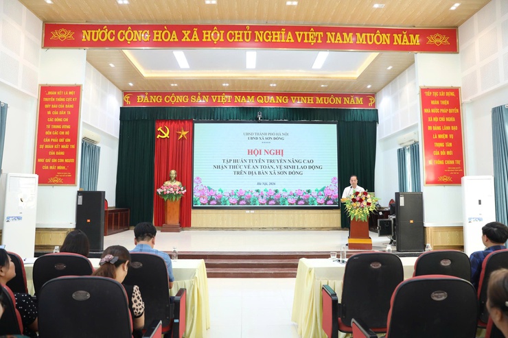 Sơn Đồng tổ chức hội nghị tập huấn, tuyên truyền nâng cao nhận thức về an toàn, vệ sinh lao động năm 2026- Ảnh 1.