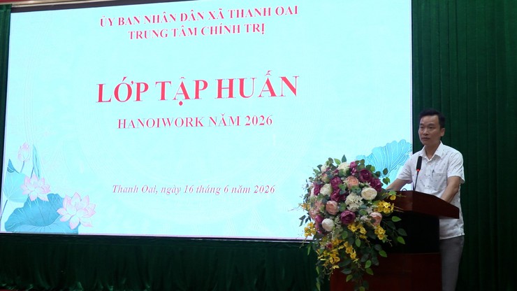 Xã Thanh Oai tập huấn sử dụng không gian làm việc số HanoiWork cho hơn 300 cán bộ, công chức, viên chức và người lao động- Ảnh 3.