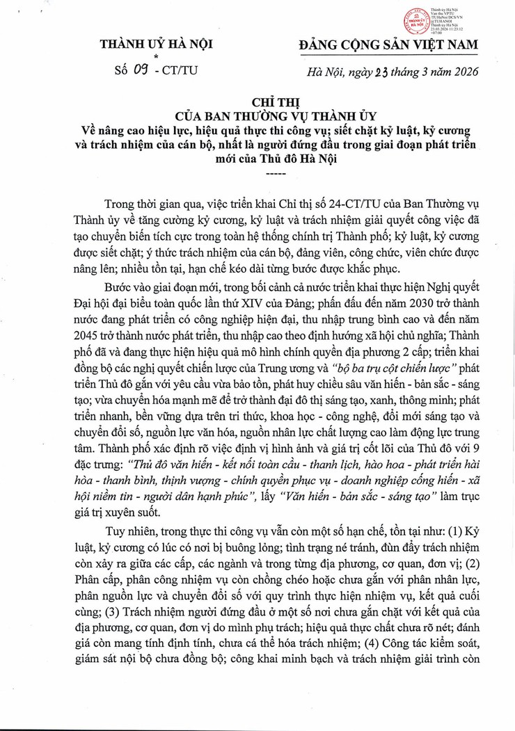 Phường Hồng Hà tăng cường tuyên truyền, quán triệt Chỉ thị số 09-CT/TU của Ban Thường vụ Thành ủy Hà Nội- Ảnh 1.