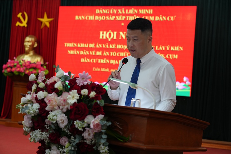 Hội nghị Ban Chỉ đạo lấy ý kiến nhân dân về Dự thảo Đề án sắp xếp thôn, cụm dân cư trên địa bàn xã- Ảnh 1.