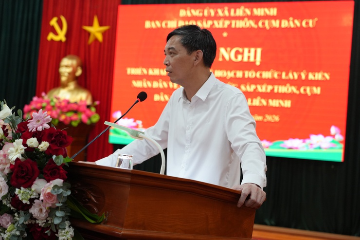 Hội nghị Ban Chỉ đạo lấy ý kiến nhân dân về Dự thảo Đề án sắp xếp thôn, cụm dân cư trên địa bàn xã- Ảnh 3.