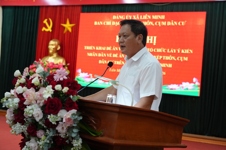 Hội nghị Ban Chỉ đạo lấy ý kiến nhân dân về Dự thảo Đề án sắp xếp thôn, cụm dân cư trên địa bàn xã- Ảnh 4.