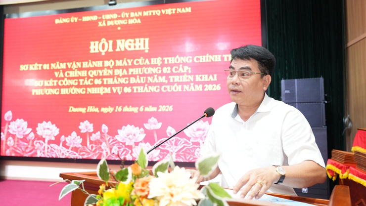 Xã Dương Hoà sơ kết 01 năm vận hành mô hình chính quyền địa phương hai cấp- Ảnh 3.