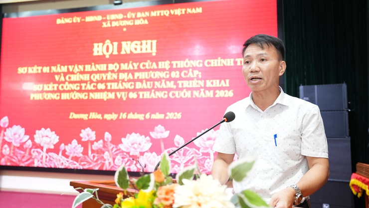 Xã Dương Hoà sơ kết 01 năm vận hành mô hình chính quyền địa phương hai cấp- Ảnh 4.