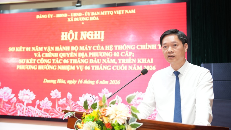 Xã Dương Hoà sơ kết 01 năm vận hành mô hình chính quyền địa phương hai cấp- Ảnh 5.