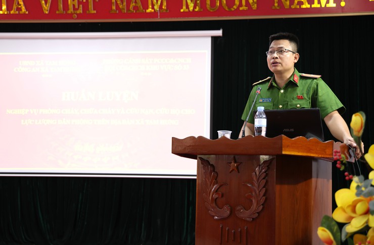 Xã Tam Hưng: Phát huy vai trò lực lượng dân phòng trong công tác phòng cháy, chữa cháy ở cơ sở- Ảnh 1.