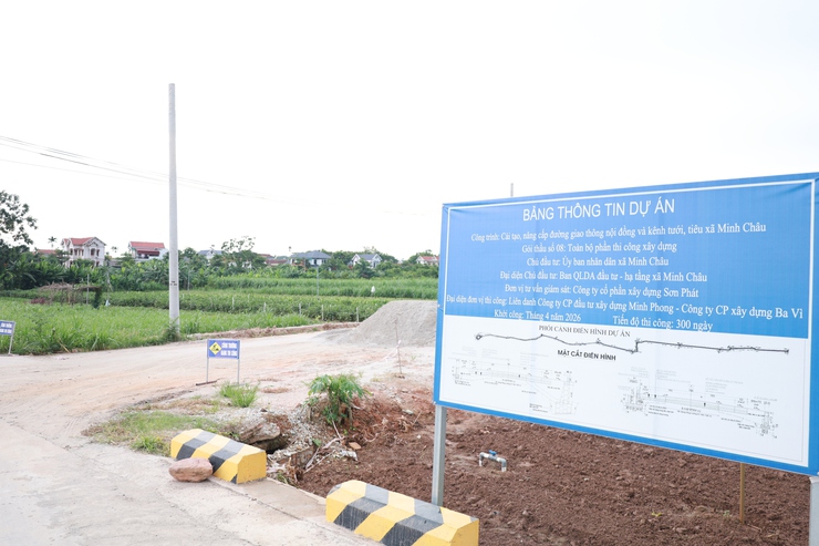 152 hộ dân xã Minh Châu tự nguyện hiến gần 3.000m² đất thực hiện dự án giao thông, thủy lợi- Ảnh 6.