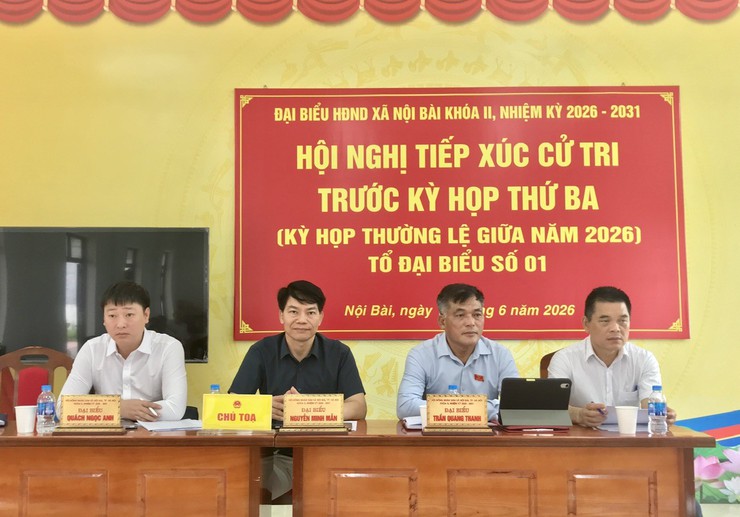 HỘI NGHỊ TIẾP XÚC CỬ TRI XÃ NỘI BÀI TRƯỚC KỲ HỌP THỨ 3 HĐND XÃ- Ảnh 1.