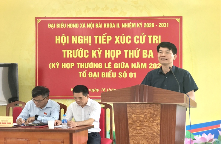HỘI NGHỊ TIẾP XÚC CỬ TRI XÃ NỘI BÀI TRƯỚC KỲ HỌP THỨ 3 HĐND XÃ- Ảnh 5.