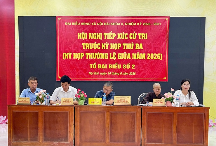 HỘI NGHỊ TIẾP XÚC CỬ TRI XÃ NỘI BÀI TRƯỚC KỲ HỌP THỨ 3 HĐND XÃ- Ảnh 2.