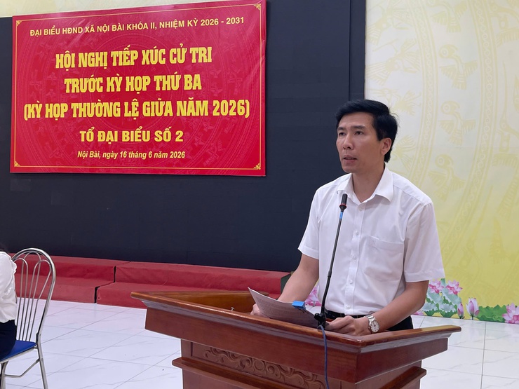 HỘI NGHỊ TIẾP XÚC CỬ TRI XÃ NỘI BÀI TRƯỚC KỲ HỌP THỨ 3 HĐND XÃ- Ảnh 7.