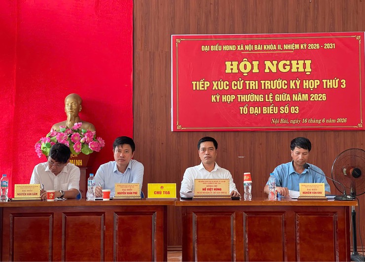HỘI NGHỊ TIẾP XÚC CỬ TRI XÃ NỘI BÀI TRƯỚC KỲ HỌP THỨ 3 HĐND XÃ- Ảnh 3.