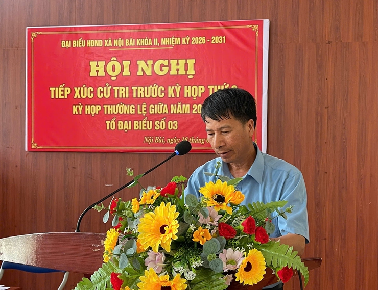 HỘI NGHỊ TIẾP XÚC CỬ TRI XÃ NỘI BÀI TRƯỚC KỲ HỌP THỨ 3 HĐND XÃ- Ảnh 8.