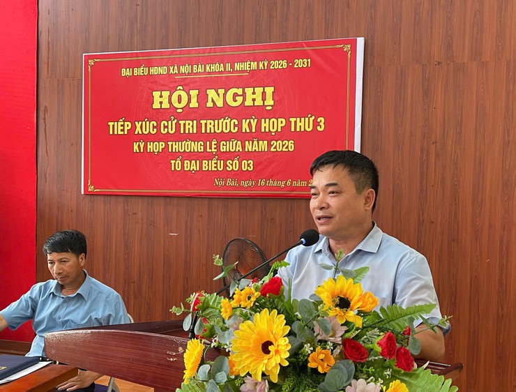 HỘI NGHỊ TIẾP XÚC CỬ TRI XÃ NỘI BÀI TRƯỚC KỲ HỌP THỨ 3 HĐND XÃ- Ảnh 9.