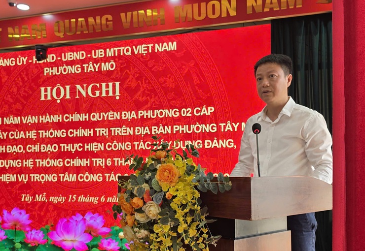 Đảng ủy phường Tây Mỗ: Đổi mới phương thức lãnh đạo, tối ưu hóa bộ máy chính quyền địa phương hai cấp- Ảnh 4.