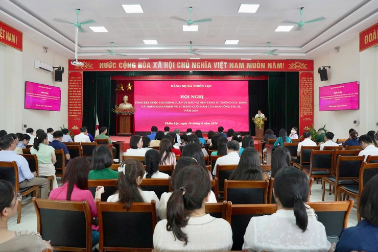 Xã Thiên Lộc tổng kết Cuộc thi Chính luận bảo vệ nền tảng tư tưởng của Đảng và triển khai nhiệm vụ 6 tháng cuối năm 2026 của Ban công tác 35- Ảnh 1.