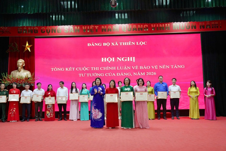 Xã Thiên Lộc tổng kết Cuộc thi Chính luận bảo vệ nền tảng tư tưởng của Đảng và triển khai nhiệm vụ 6 tháng cuối năm 2026 của Ban công tác 35- Ảnh 15.