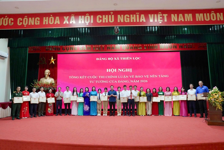 Xã Thiên Lộc tổng kết Cuộc thi Chính luận bảo vệ nền tảng tư tưởng của Đảng và triển khai nhiệm vụ 6 tháng cuối năm 2026 của Ban công tác 35- Ảnh 17.