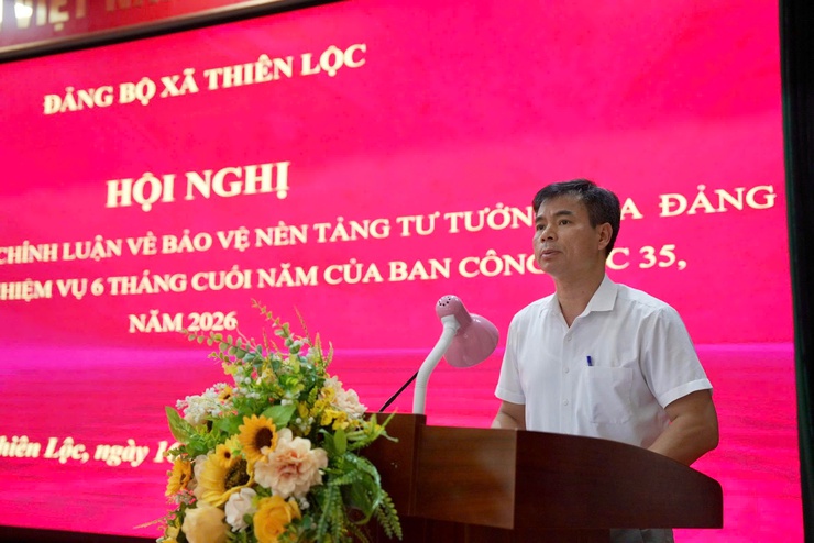 Xã Thiên Lộc tổng kết Cuộc thi Chính luận bảo vệ nền tảng tư tưởng của Đảng và triển khai nhiệm vụ 6 tháng cuối năm 2026 của Ban công tác 35- Ảnh 9.