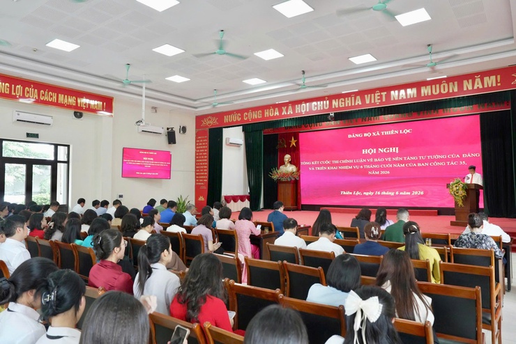 Xã Thiên Lộc tổng kết Cuộc thi Chính luận bảo vệ nền tảng tư tưởng của Đảng và triển khai nhiệm vụ 6 tháng cuối năm 2026 của Ban công tác 35- Ảnh 19.