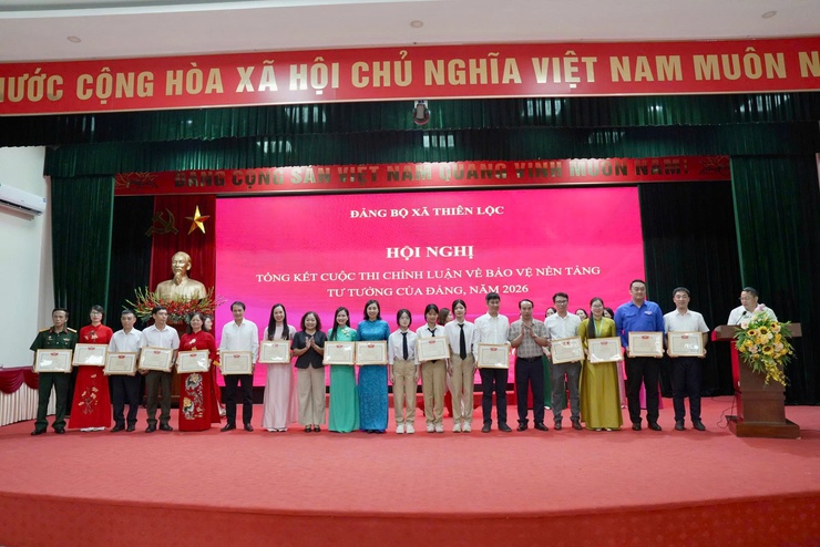 Xã Thiên Lộc tổng kết Cuộc thi Chính luận bảo vệ nền tảng tư tưởng của Đảng và triển khai nhiệm vụ 6 tháng cuối năm 2026 của Ban công tác 35- Ảnh 16.