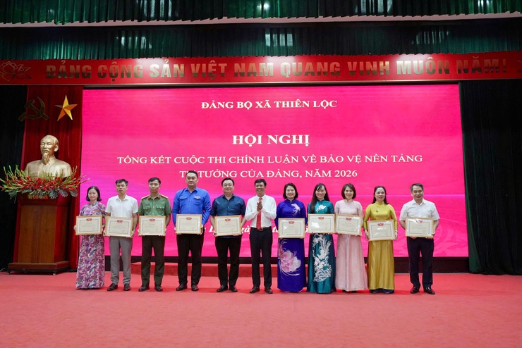 Xã Thiên Lộc tổng kết Cuộc thi Chính luận bảo vệ nền tảng tư tưởng của Đảng và triển khai nhiệm vụ 6 tháng cuối năm 2026 của Ban công tác 35- Ảnh 12.