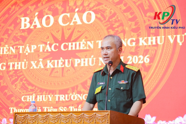 Xã Kiều Phú tổ chức khai mạc diễn tập tác chiến trong khu vực phòng thủ năm 2026- Ảnh 4.