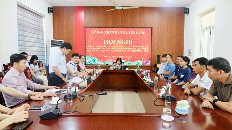 XÃ YÊN LÃNG GẶP MẶT, ĐỘNG VIÊN HỌC SINH THAM DỰ GIẢI THỂ THAO HỌC SINH PHỔ THÔNG TOÀN QUỐC NĂM 2026- Ảnh 1.