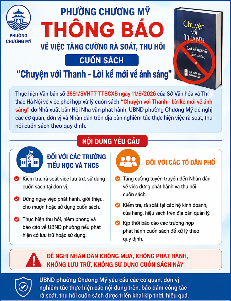 Thông báo về việc dừng phát hành và thu hồi cuốn sách “Chuyện với Thanh - Lời kể mới về ánh sáng”- Ảnh 1.