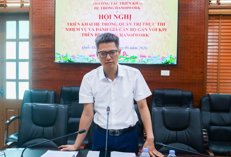HỘI NGHỊ TRIỂN KHAI HỆ THỐNG QUẢN TRỊ THỰC THI NHIỆM VỤ VÀ ĐÁNH GIÁ CÁN BỘ GẮN VỚI KPI TRÊN HỆ THỐNG HANOIWORK- Ảnh 3.