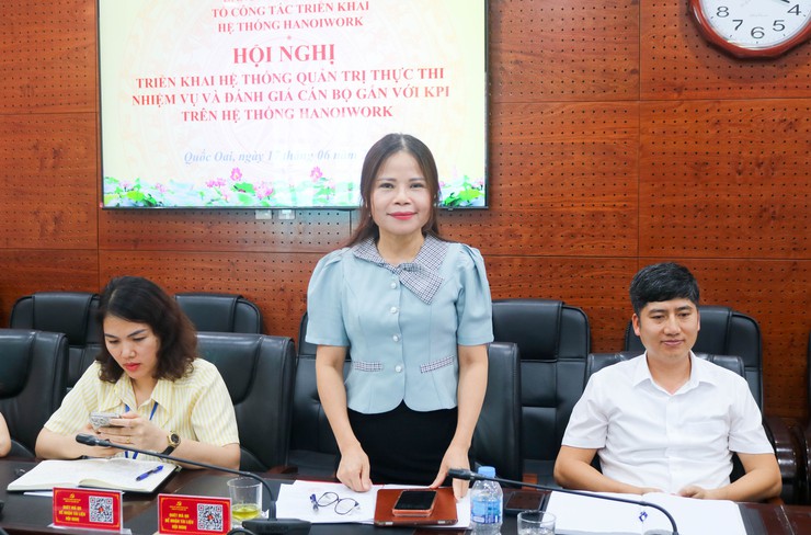 HỘI NGHỊ TRIỂN KHAI HỆ THỐNG QUẢN TRỊ THỰC THI NHIỆM VỤ VÀ ĐÁNH GIÁ CÁN BỘ GẮN VỚI KPI TRÊN HỆ THỐNG HANOIWORK- Ảnh 5.