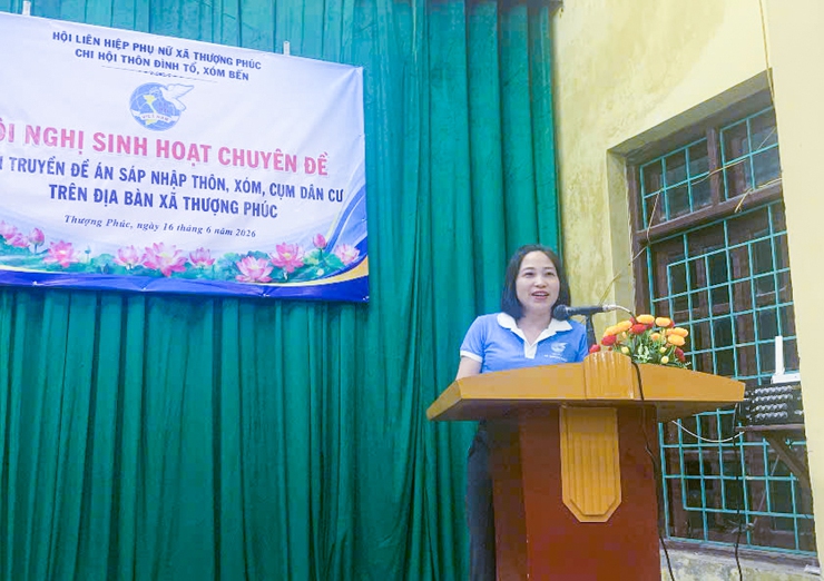 Phụ nữ Thượng Phúc tích cực tuyên truyền, tạo đồng thuận về Đề án sáp nhập thôn, xóm- Ảnh 2.