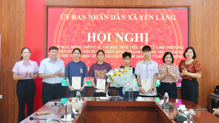 XÃ YÊN LÃNG GẶP MẶT, ĐỘNG VIÊN HỌC SINH THAM DỰ GIẢI THỂ THAO HỌC SINH PHỔ THÔNG TOÀN QUỐC NĂM 2026- Ảnh 2.