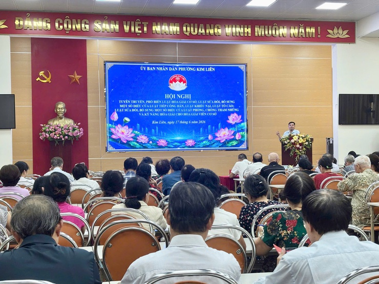 UBND phường Kim Liên tổ chức Hội nghị tuyên truyền, phổ biến pháp luật- Ảnh 2.