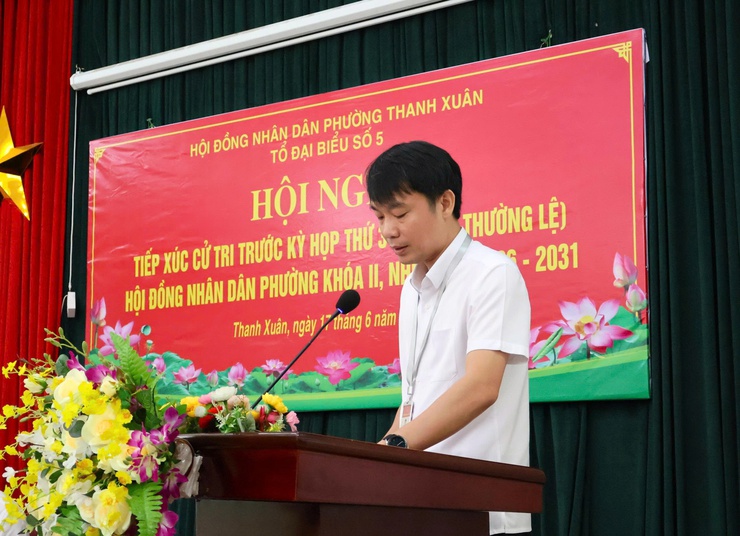 Thanh Xuân - Hội nghị tiếp xúc cử tri trước kỳ họp thứ 3 HĐND phường khóa II, nhiệm kỳ 2026-2031- Ảnh 3.