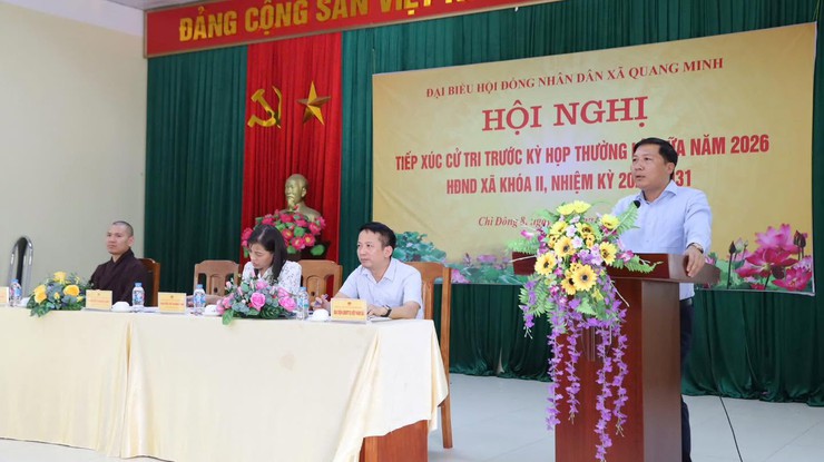 ĐẠI BIỂU HĐND XÃ QUANG MINH TIẾP XÚC CỬ TRI TRƯỚC KỲ HỌP THƯỜNG LỆ GIỮA NĂM 2026- Ảnh 1.