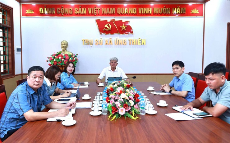 Xã Ứng Thiên tham dự hội nghị trực tuyến về tăng cường quản lý giết mổ, vận chuyển và kinh doanh động vật, sản phẩm động vật- Ảnh 1.