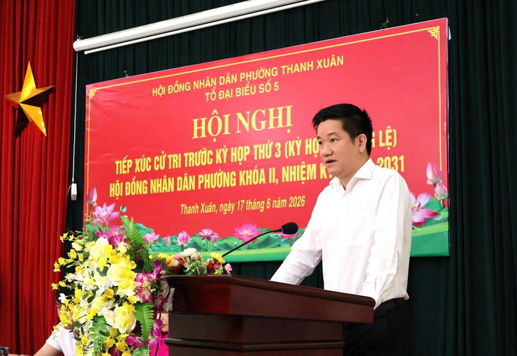 Thanh Xuân - Hội nghị tiếp xúc cử tri trước kỳ họp thứ 3 HĐND phường khóa II, nhiệm kỳ 2026-2031- Ảnh 8.