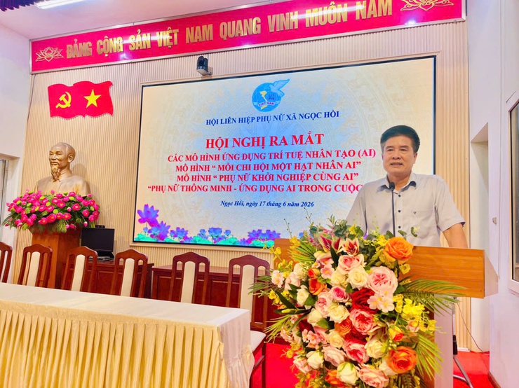 HỘI LHPN XÃ NGỌC HỒI RA MẮT 03 MÔ HÌNH ỨNG DỤNG AI, NÂNG CAO NĂNG LỰC SỐ CHO PHỤ NỮ CHÀO MỪNG ĐẠI HỘI ĐẠI BIỂU PHỤ NỮ TOÀN QUỐC LẦN THỨ XIV.- Ảnh 1.