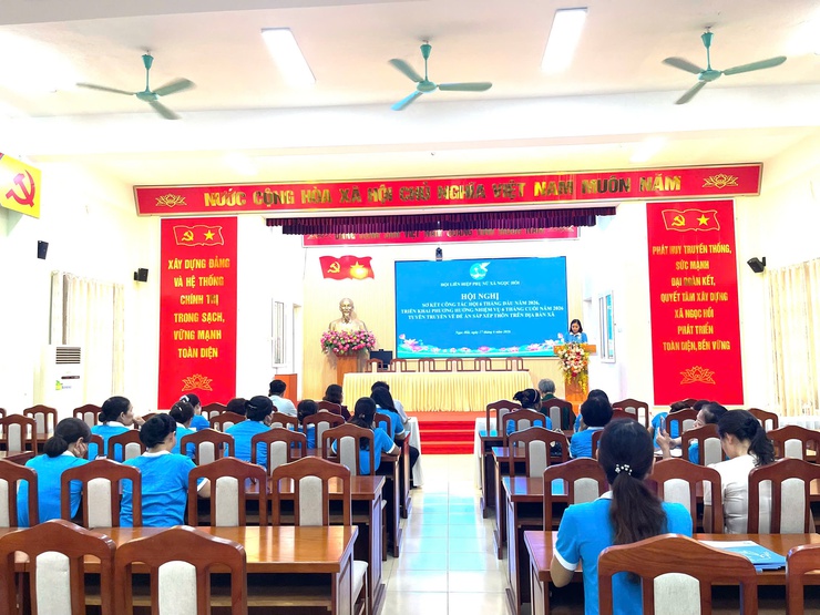 HỘI LHPN XÃ NGỌC HỒI SƠ KẾT CÔNG TÁC HỘI 6 THÁNG ĐẦU NĂM 2026 VÀ TUYÊN TRUYỀN ĐỀ ÁN SẮP XẾP THÔN TRÊN ĐỊA BÀN XÃ- Ảnh 3.