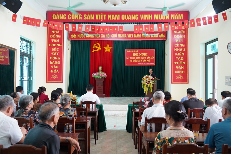 Tổ dân phố Yên Khê tổ chức hội nghị lấy ý kiến nhân dân về việc sắp xếp, tổ chức lại tổ dân phố- Ảnh 1.